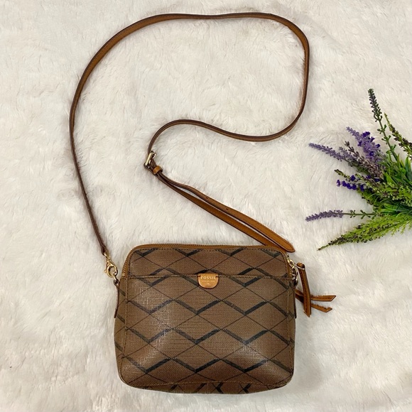 Fossil Handbags - FOSSIL Coated Canvas Crossbody Bag